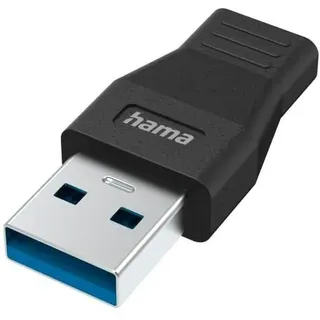 Hama USB C Adapter, USB A Stecker auf Buchse (Zum Verbinden von PC, Laptop, MacBook, Tablet, Kabel oder Hub, USB mit Super-Speed-Datenübertragung 5 Gbit/s, USB 3.2 Gen1)