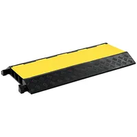 VidaXL Kabelbrücke Überfahrschutz 3 Kanäle Gummi 93 cm