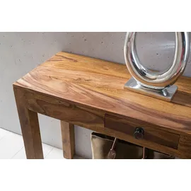 FineBuy Konsolentisch 120 x 40 x 0 cm Braun