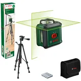 Bosch Kreuzlinienlaser UniversalLevel 360 mit Premium-Stativ (vertikale + horizintale Laserlinien inkl. 360° zum Ausrichten im ganzen Raum, im Karton)