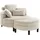 Atlantic Home Collection ATLANTIC HOME COLLECTION, Loveseat »Ravi«, XXL- Sessel, inklusive Stauraumhocker, Rückenkissen & drei Zierkissen, beige