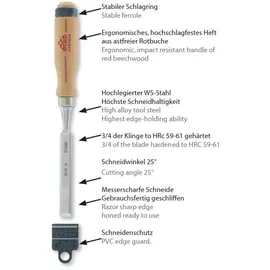 Stubai Stemmeisen mit Holzheft aus Rotbuche - 10 / 264 / 147