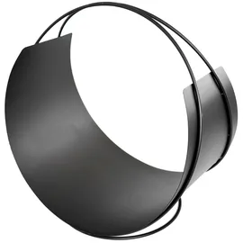 VASNER Holzkorb Metall 58 x 58 x 38 cm Schwarz