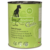 dogz finefood Hundefutter nass - N° 4 Huhn & Fasan - Feinkost Nassfutter für Hunde & Welpen - getreidefrei & zuckerfrei - hoher Fleischanteil, 6 x 400 g Dose
