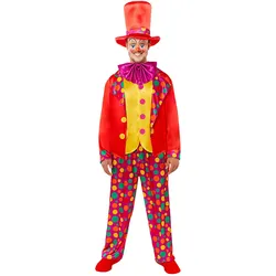 Lustiger Clown Fred Herrenkostüm - L