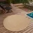 The CarPET Teppich THE CARPET "Kansas", beige (natur), H:1mm Ø:120cm, Polypropylen, Teppiche, Teppich, moderner robuster In und Outdoor Teppich Jute Look