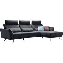 die planbar Eckcouch Polyester L-Form 3-Sitzer Schwarz