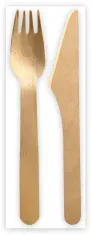 NATURESTAR Holzbesteck-Set Bio Double, 3-teilig 388604 , 1 Karton = 500 Sets