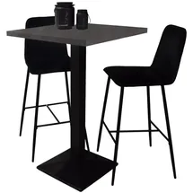 58 aufm Kessel Tresentisch 70 x 70 x 106 cm Schwarz/Graphit