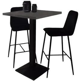 58 aufm Kessel Tresentisch 70 x 70 x 106 cm Schwarz/Graphit