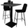58 aufm Kessel Tresentisch 70 x 70 x 106 cm Schwarz/Graphit
