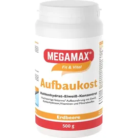 MEGAMAX Aufbaukost Erdbeere Pulver 500 g