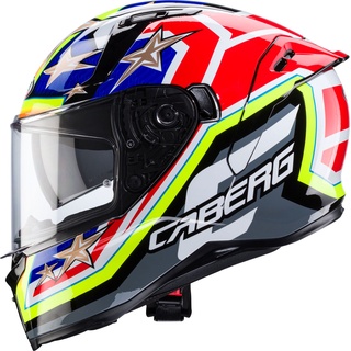 Caberg Avalon X Track, casque intégral - Rouge/Bleu/Jaune Néon - L