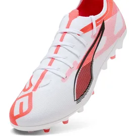 Puma Ultra 5 Match MG Fußballschuhe 01 white/black/glowing red 43