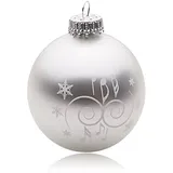 mugesh Weihnachtskugel Ornamente Silber - Schönes Geschenk für Musiker (7cm)
