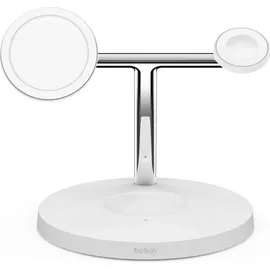 Belkin BoostCharge Pro Drahtloses 3-in-1-Ladegerät mit MagSafe 15W weiß (WIZ017vfWH)