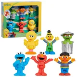 Just Play Sesamstraße Nachbarschaftsfreunde 6er-Pack, 7,6 cm große Sammelfiguren
