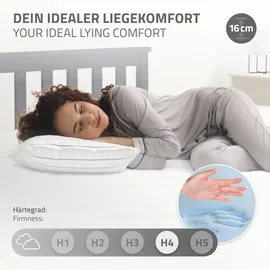 ML-Design Jugendbett ML-Design 90 x 200 cm Kiefer massiv grau