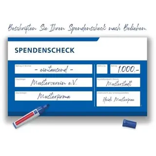 Spendenscheck 'Lulu' neutral 60x34cm