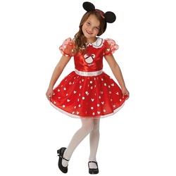 Rubie ́s Kostüm Disney’s Minnie Maus Kostümkleid für Kinder, Klassisches Kostüm der bekannten Maus rot 116
