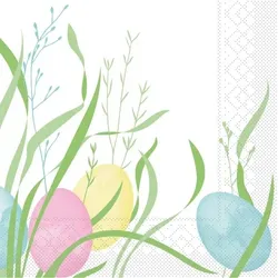 Mank Serviette aus Tissue - OSTERN, 33 x 33 cm, 100 Stück - Osterfest Ostereier Frühling
