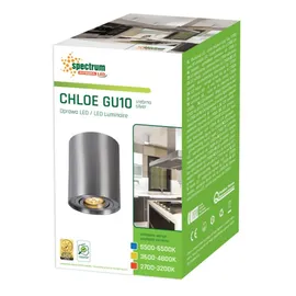 Spectrum Chloe 1 GU10 rund silber