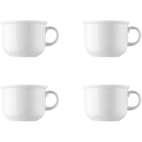 Thomas Porzellan Tasse Kaffee-Obertasse - TREND Weiß - 4 Stück, Porzellan, Porzellan, spülmaschinenfest und mikrowellengeeignet