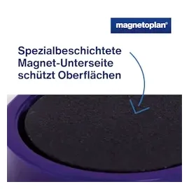 Magnetoplan Ergo-Magnete, medium, violett, Pack a 10 Stück