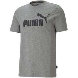 Puma Essentials Logo Men's Tee medium gray heather XL