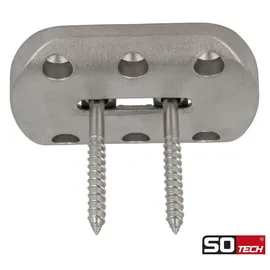 SOTech Tischbeinbeschlag Conan Grundplatte 6 x 80 mm 2 Stück