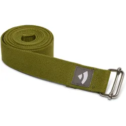 Yogagurt Asana Belt, Schiebeschnalle Baumwolle olive EINHEITSGRÖSSE