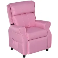Homcom Kindersofa Verstellbar mit Fußstütze Rosa 58 x 53