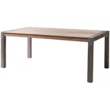 MASSIVMOEBEL24.DE Esstisch Akazie 180x95x76 beige lackiert Amsterdam #114 - Beige