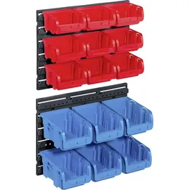 Allit Sichtlagerkasten-Set ProfiPlus >C< 1+2/17, rot/blau