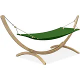 Konsimo Konsimo® Hängematte grün, holz, Textil, 395x143x145 cm, Hergestellt in Europa, Gartenmöbel, Hängematten