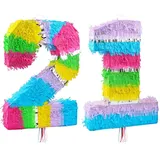 Pinata Zahl 21 bunt pastell