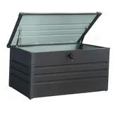 Metall-Aufbewahrungsbox 400 Liter, Kissenbox, Gartentruhe, ca. 132 x 61 x 62 cm – Anthrazit