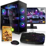 Megaport Gaming PC Komplett Set AMD Ryzen 7 9800X3D- 27" Monitor - GeForce RTX4070Super 12GB - 32GB DDR5 RAM - 2TB SSD - Windows 11 - 2511-DE