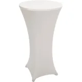 Mendler Stehtischhusse HWC-J30 Creme-beige Ø 60 cm