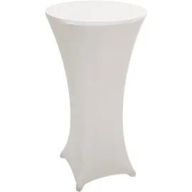 Mendler Stehtischhusse HWC-J30 Creme-beige Ø 60 cm