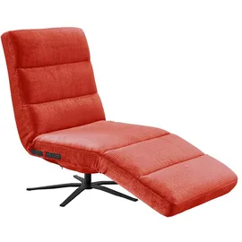 KAWOLA Relaxliege ALINA Cord 360° drehbar 80 x 100 x 200 cm Rot