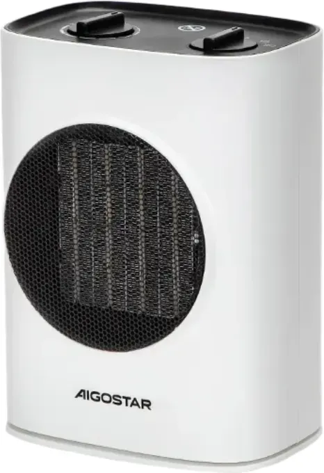 aigostar PTC Heizgerät 1800W Tisch Mechanische Oszillation Weiß 15-20m2