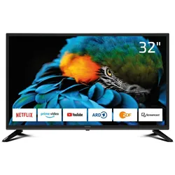DYON Smart 32 XT 80 cm (32 Zoll) Fernseher (HD Smart TV, HD Triple Tuner (DVB-C/-S2/-T2), Prime Video, Netflix & HbbTV)