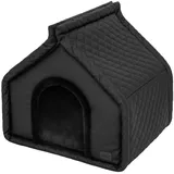 Hobbydog Hundehütte Hundehütte Hundehöhle Hundekorb Katzehütte Hundebett Katzenhöhle schwarz R3 60x50x52cm