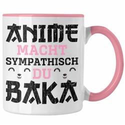 Trendation Tasse Trendation – Anime Tasse Geschenk Spruch Kaffeetasse Geschenke Deko Anme Fan Sympathisch rosa