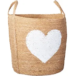 Korb HEART groß - braun