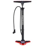 monzana Standluftpumpe Fahrradpumpe 7 bar schwarz inkl. 3 Zusatzadapter