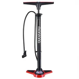 monzana Standluftpumpe Fahrradpumpe 7 bar schwarz inkl. 3 Zusatzadapter