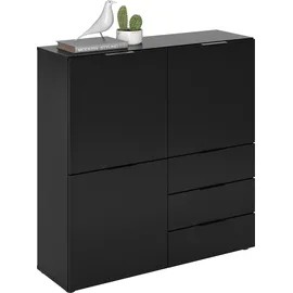 FMD Kommode Dark 99,1 x 101,2 x 31,5 cm Schwarz