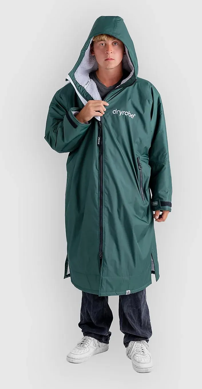 Dryrobe Advance Long Sleeve Surf Poncho dark green nimbus Gr. M